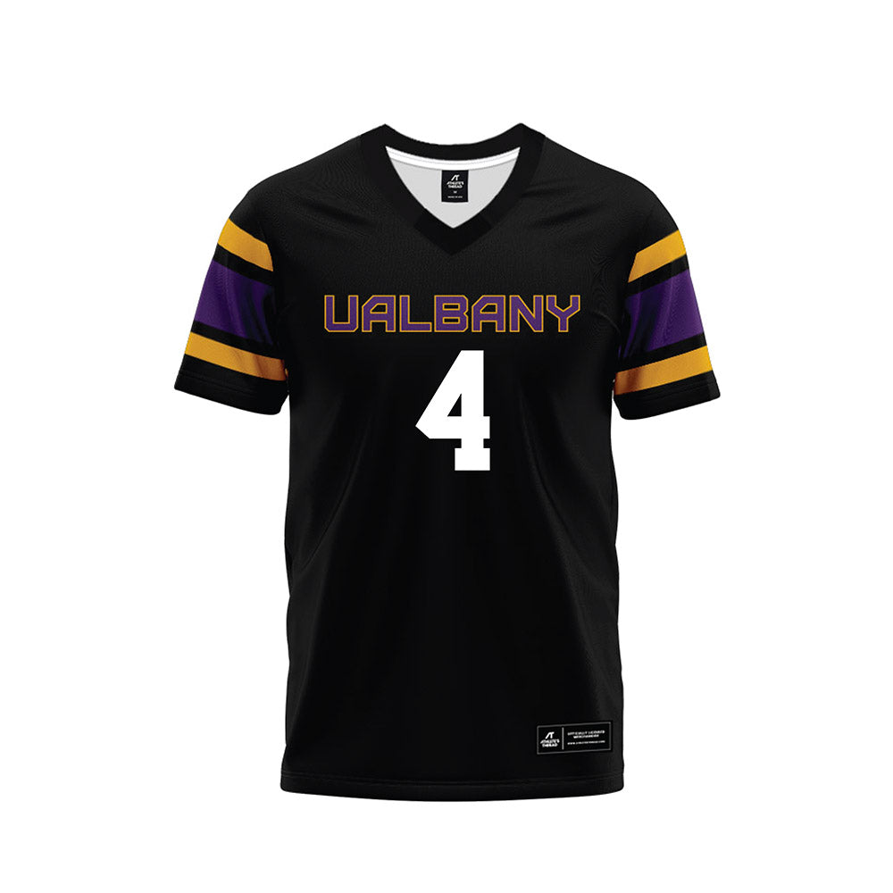 Albany - NCAA Football : Jasiah Barron - Black Premium Football Jersey-0