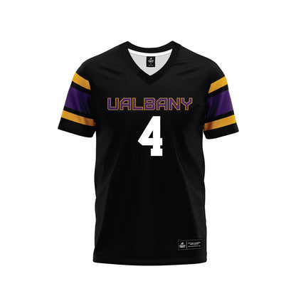 Albany - NCAA Football : Jasiah Barron - Black Premium Football Jersey-0