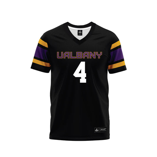 Albany - NCAA Football : Jasiah Barron - Black Premium Football Jersey-0