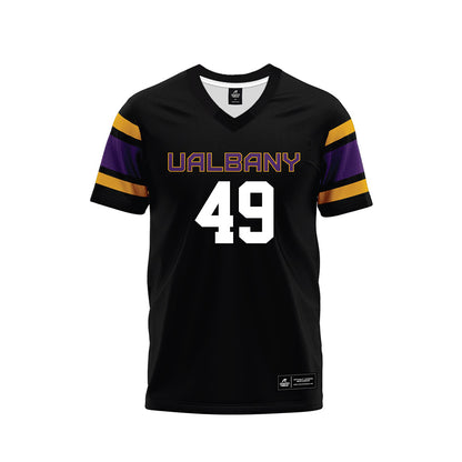 Albany - NCAA Football : Andrew Hamad - Black Premium Football Jersey-0