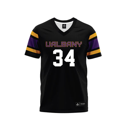 Albany - NCAA Football : Nate Romano - Black Premium Football Jersey-0