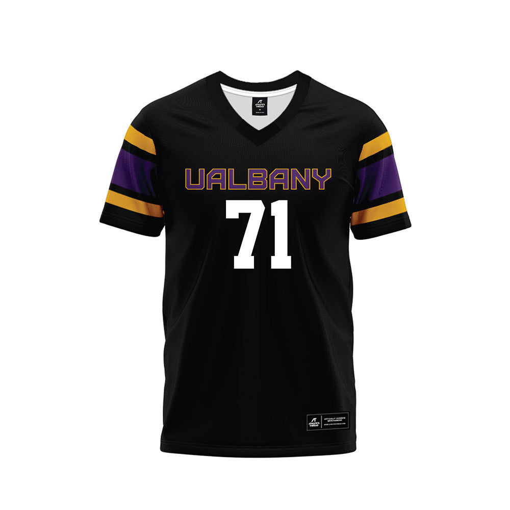 Albany - NCAA Football : Josh Gaffney - Black Premium Football Jersey-0