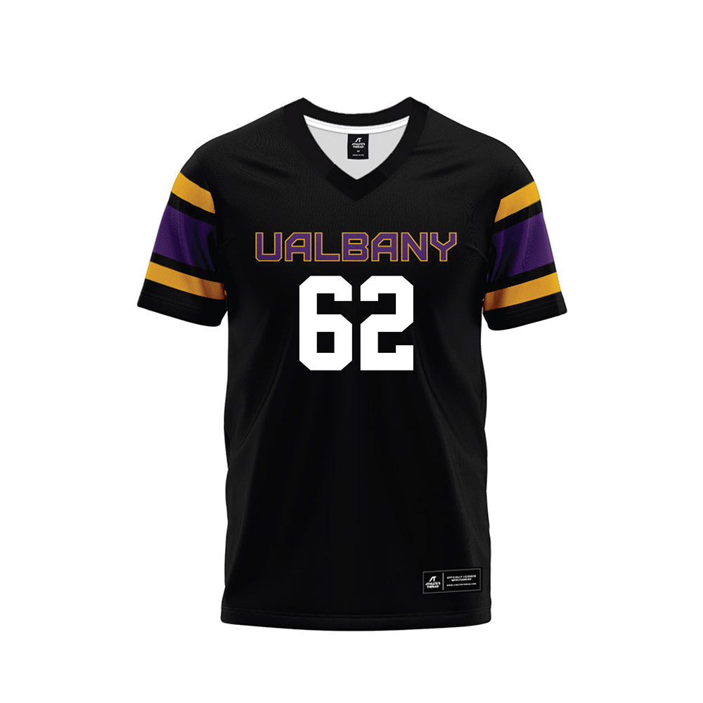 Albany - NCAA Football : Sam Fallon - Black Premium Football Jersey-0