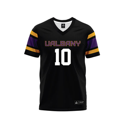 Albany - NCAA Football : Myles Burkett - Black Premium Football Jersey-0