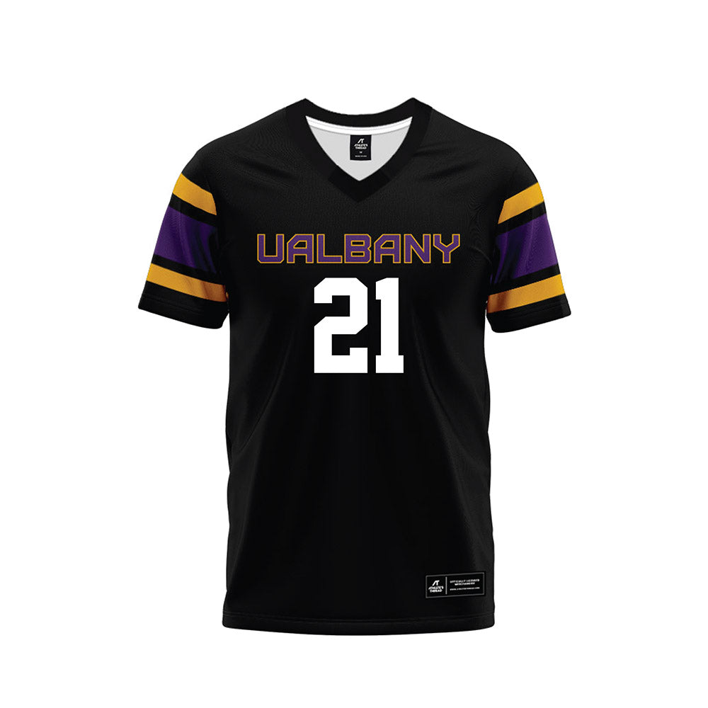 Albany - NCAA Football : Ervin Wiggins - Black Premium Football Jersey-0