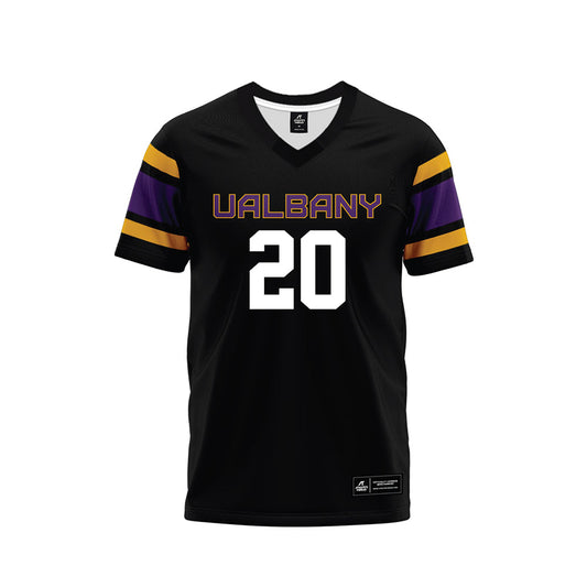 Albany - NCAA Football : Donald Jones - Black Premium Football Jersey-0