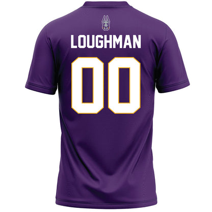 Albany - NCAA Men's Lacrosse : Carter Loughman - Purple Lacrosse Jersey-1