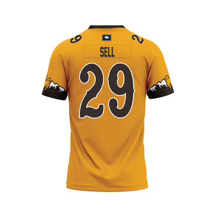 Wyoming - NCAA Football : Isaac Sell - Gold Premium Football Jersey