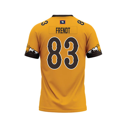Wyoming - NCAA Football : Kyle Frendt - Gold Premium Football Jersey-1