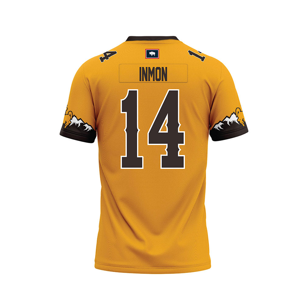 Wyoming - NCAA Football : Bj Inmon - Gold Premium Football Jersey-1