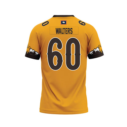 Wyoming - NCAA Football : Wyatt Walters - Gold Premium Football Jersey-1