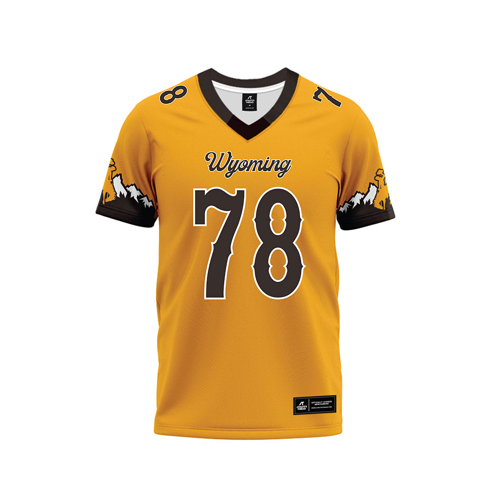 Wyoming - NCAA Football : Alex Haswell - Gold Premium Football Jersey