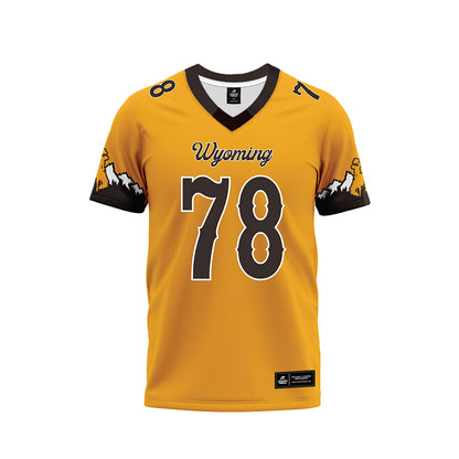 Wyoming - NCAA Football : Alex Haswell - Gold Premium Football Jersey