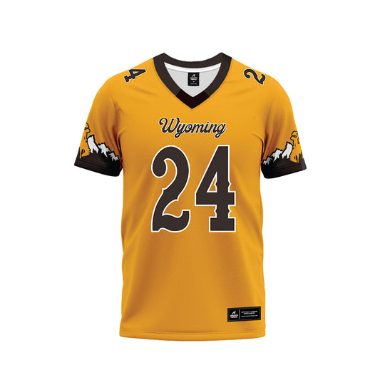Wyoming - NCAA Football : Drew Jackson - Gold Premium Football Jersey