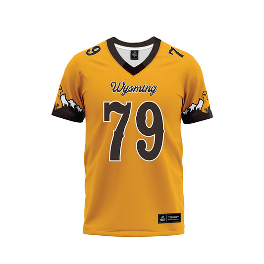 Wyoming - NCAA Football : Jack Walsh - Gold Premium Football Jersey