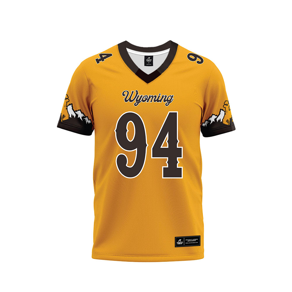 Wyoming - NCAA Football : Ben Florentine - Gold Premium Football Jersey