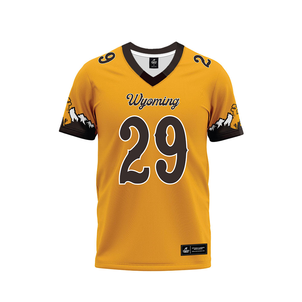 Wyoming - NCAA Football : Isaac Sell - Gold Premium Football Jersey