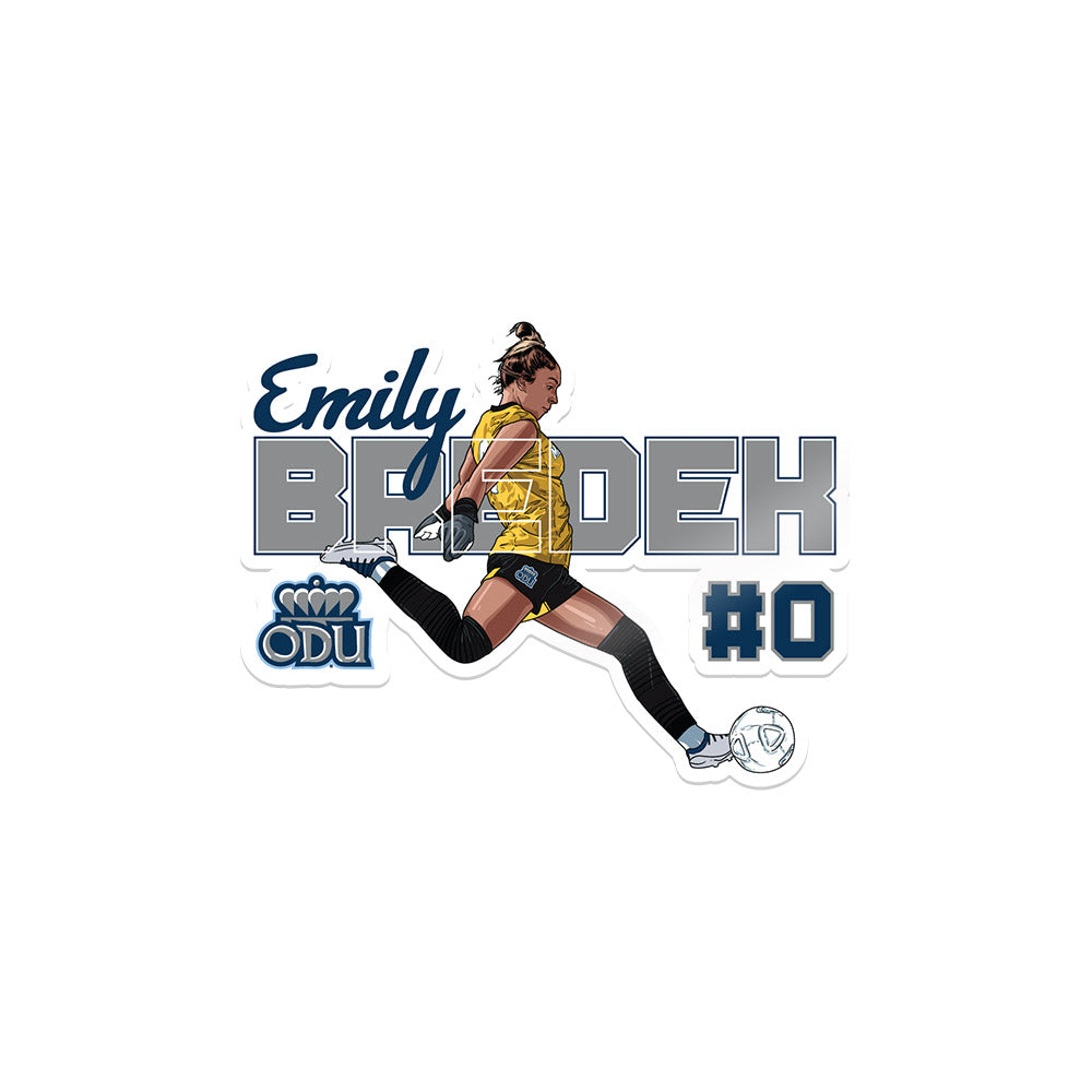 Old Dominion - NCAA Women's Soccer : Emily Bredek - Individual Caricature Sticker