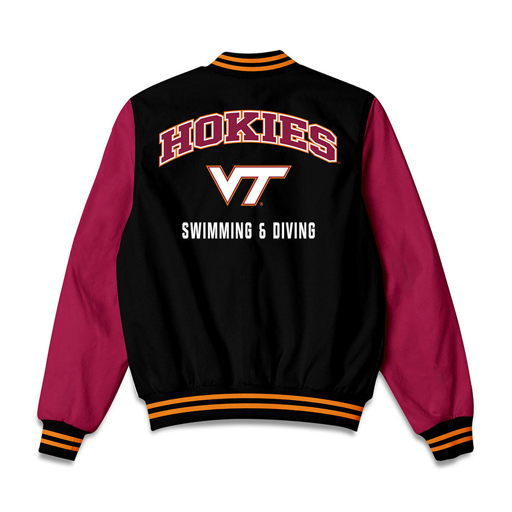 Virginia Tech - NCAA Men's Swimming & Diving : Hayden Annan - Bomber Jacket-1