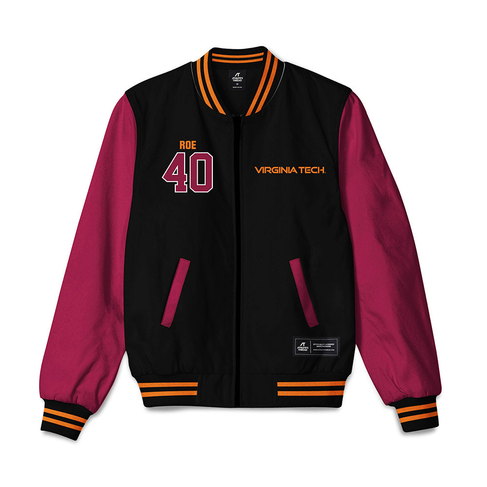 Virginia Tech - NCAA Baseball : Brody Roe - Bomber Jacket-0