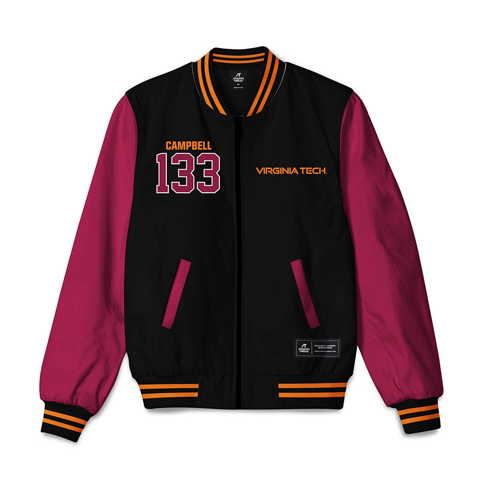 Virginia Tech - NCAA Wrestling : Dillon Campbell - Bomber Jacket-0
