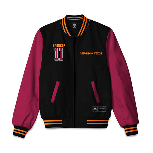 Virginia Tech - NCAA Football : Isaiah Spencer - Bomber Jacket-0