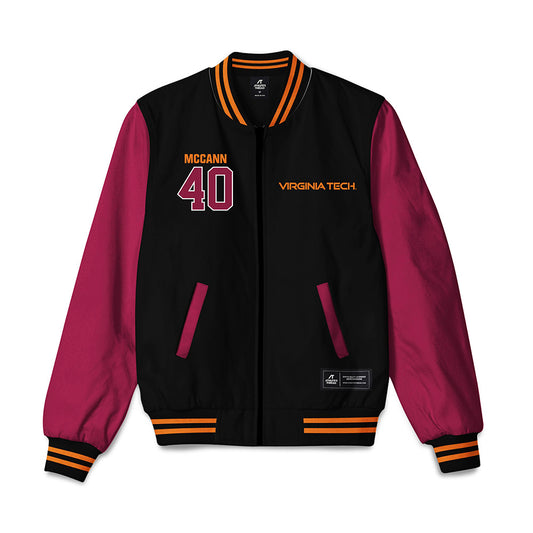 Virginia Tech - NCAA Baseball : David McCann - Bomber Jacket-0