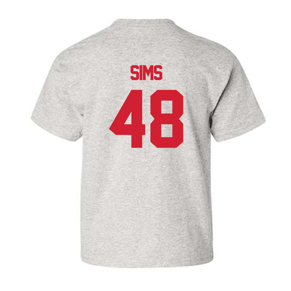 Louisiana - NCAA Football : Hunter Sims - Sports Shersey Youth T-Shirt-1