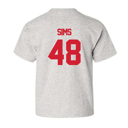 Louisiana - NCAA Football : Hunter Sims - Sports Shersey Youth T-Shirt-1