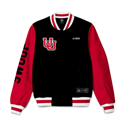 Utah - NCAA Men's Tennis : AJ Deem - Bomber Jacket-0