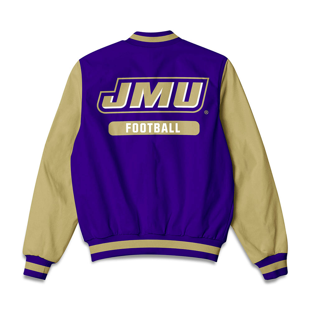 JMU - NCAA Football : Miles Halbert - Bomber Jacket-1