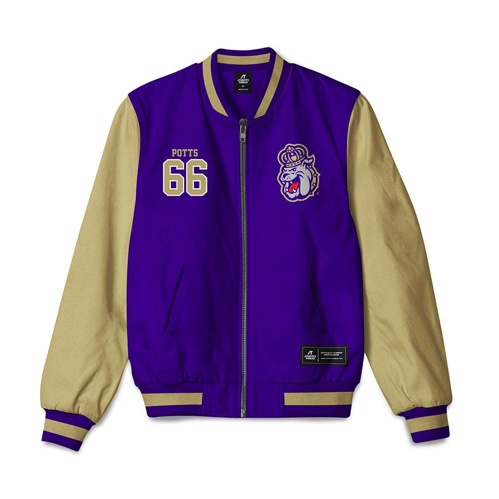 JMU - NCAA Football : Cole Potts - Bomber Jacket