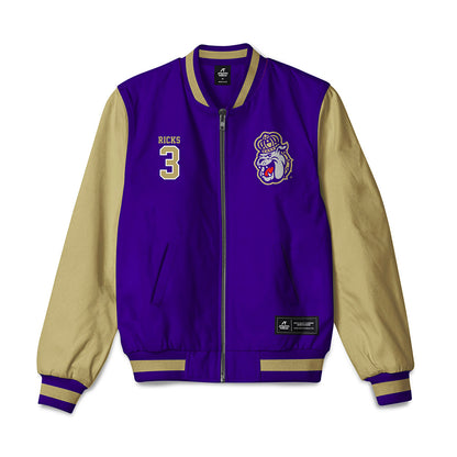 JMU - NCAA Men's Basketball : Eddie Ricks - Bomber Jacket-0