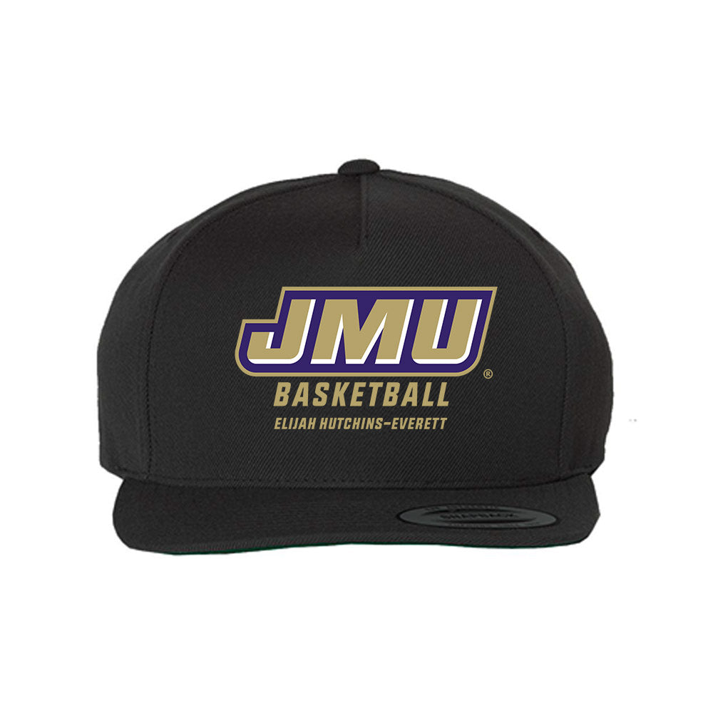 JMU - NCAA Men's Basketball : Elijah Hutchins-Everett - Snapback Hat-0