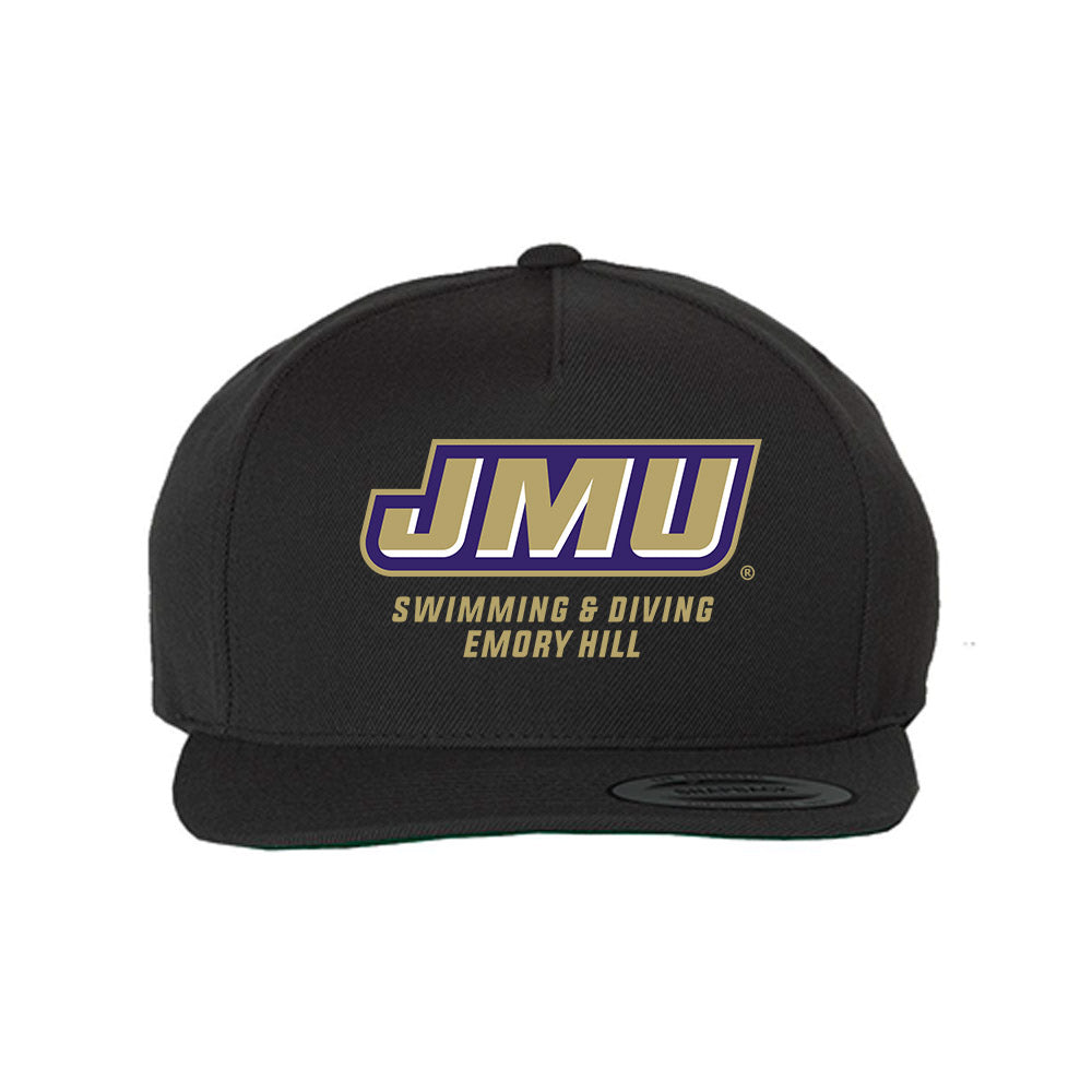 JMU - NCAA Women's Swimming & Diving : Emory Hill - Snapback Hat-0