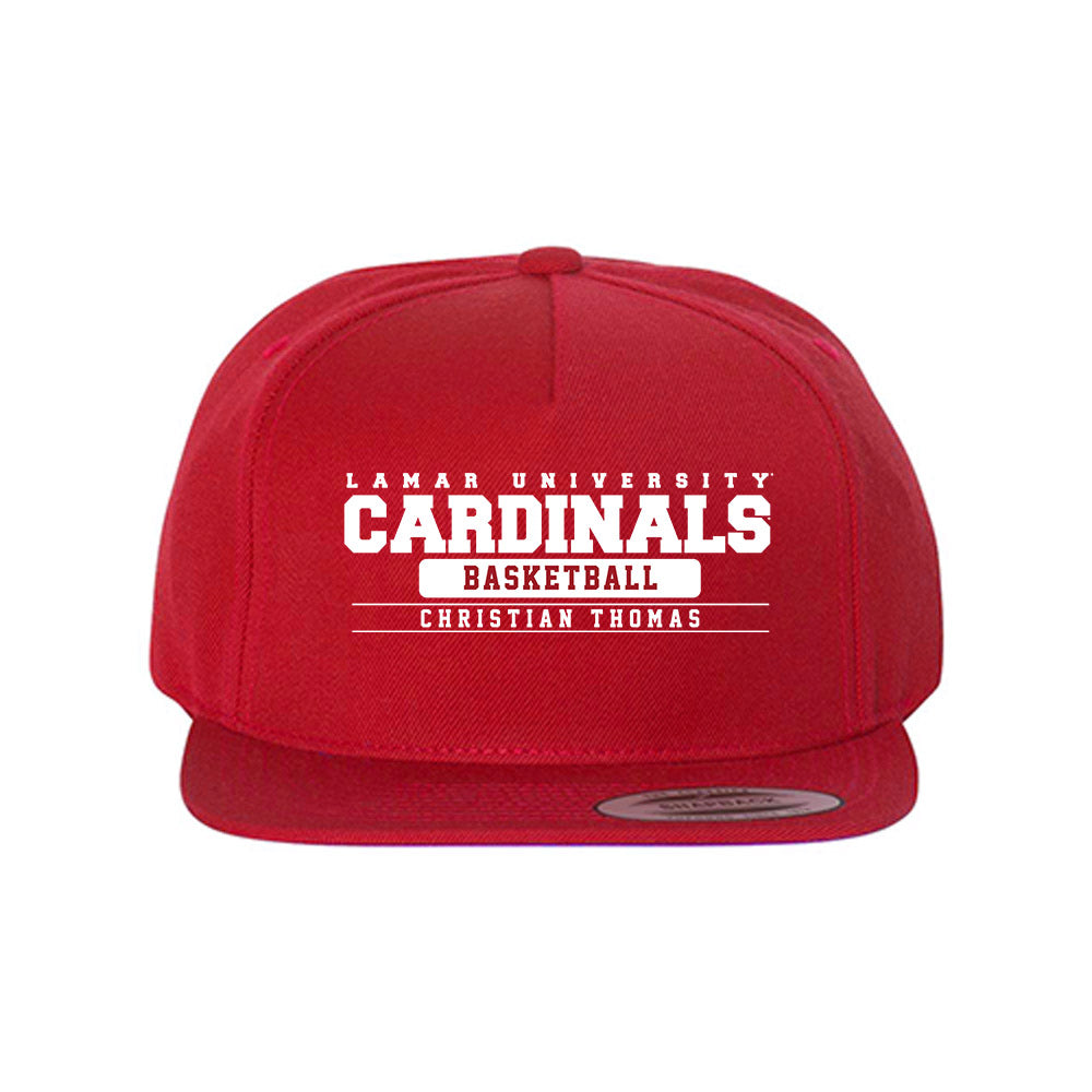 Lamar - NCAA Men's Basketball : Christian Thomas - Snapback Hat-0