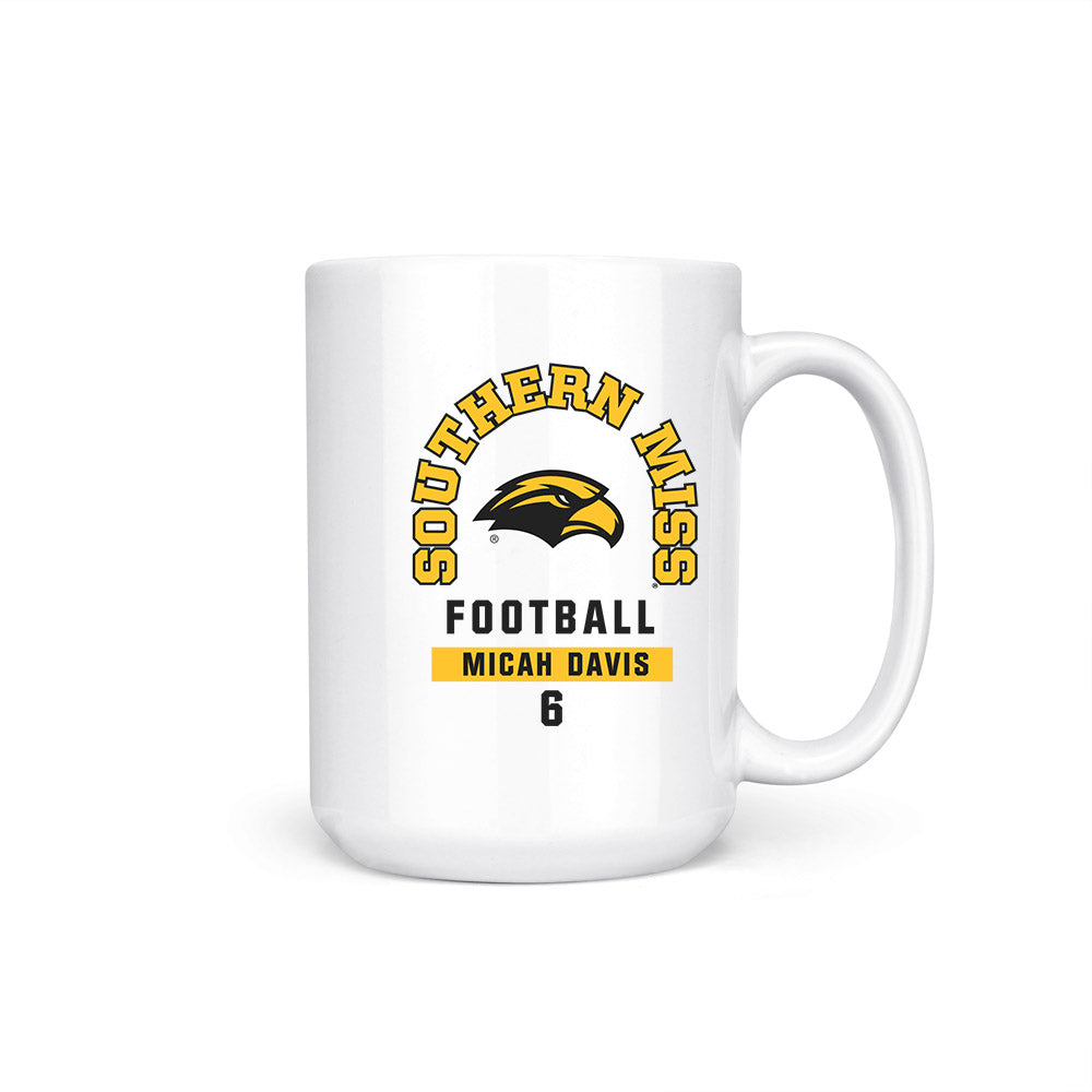 Southern Miss - NCAA Football : Micah Davis - Coffee Mug-0