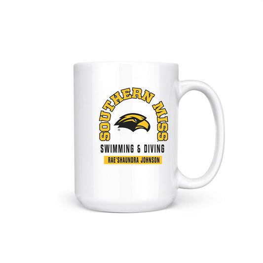 Southern Miss - NCAA Women's Swimming & Diving : Rae'Shaundra Johnson - Coffee Mug-0