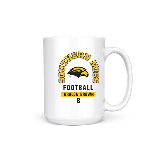 Southern Miss - NCAA Football : Bralon Brown - Coffee Mug-0