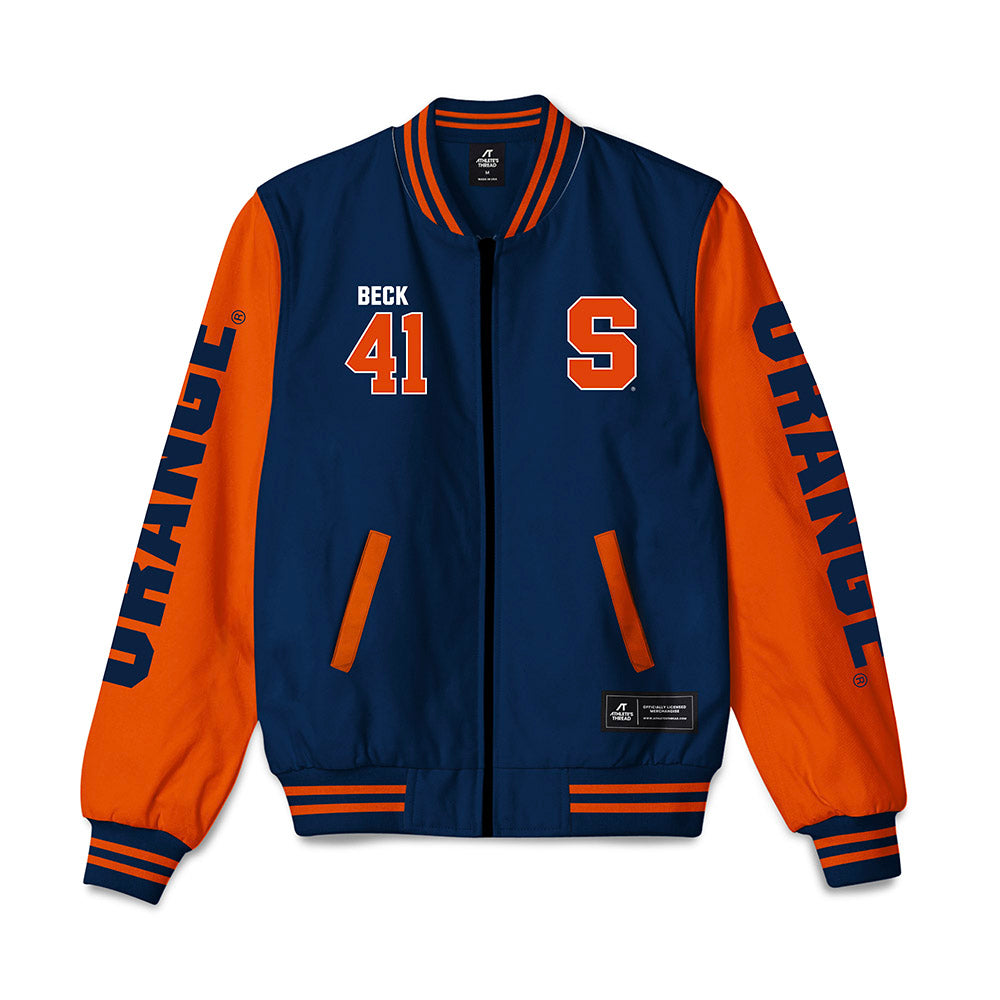 Syracuse - NCAA Men's Lacrosse : Jordan Beck - Bomber Jacket