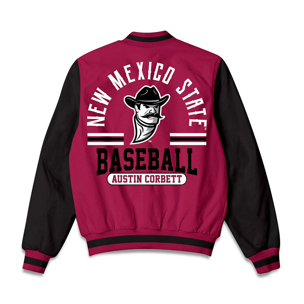 NMSU - NCAA Baseball : Austin Corbett - Bomber Jacket-1