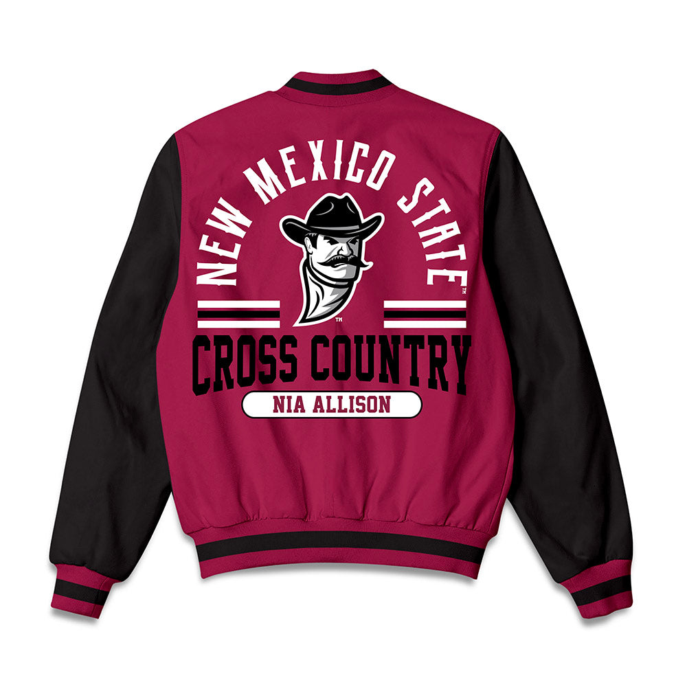 NMSU - NCAA Women's Cross Country : Nia Allison - Bomber Jacket-1