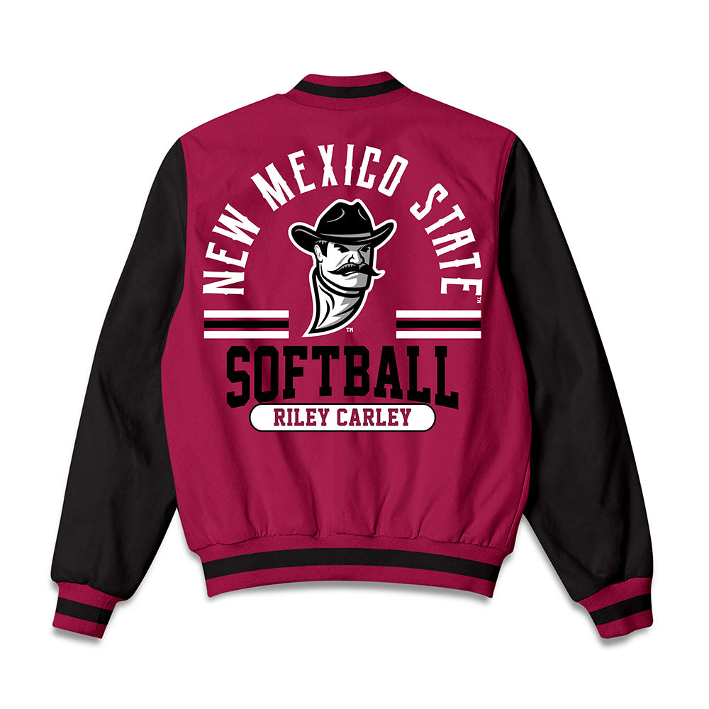 NMSU - NCAA Softball : Riley Carley - Bomber Jacket-1