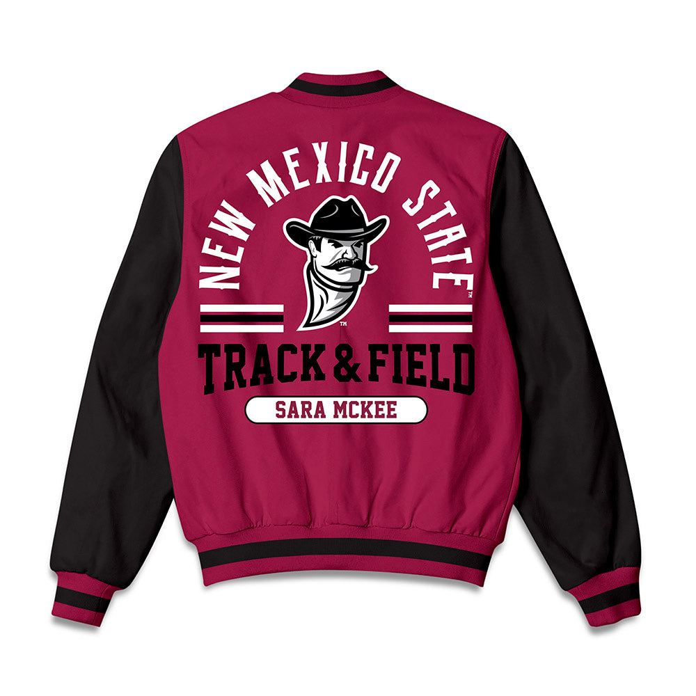 NMSU - NCAA Women's Track & Field : Sara McKee - Bomber Jacket-1