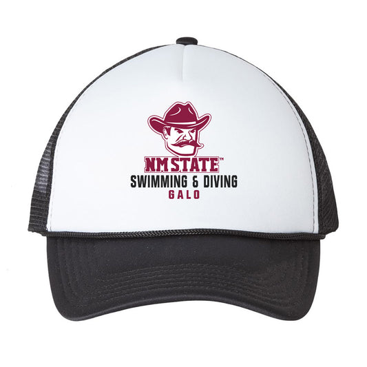 NMSU - NCAA Women's Swimming & Diving : Estel Galo - Trucker Hat-0