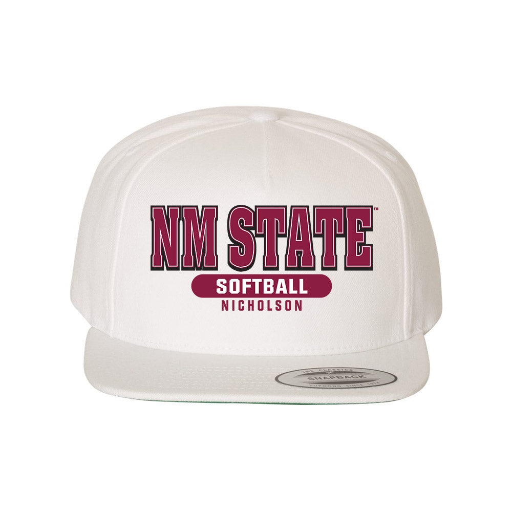 NMSU - NCAA Softball : Taylor Nicholson - Snapback Hat-0