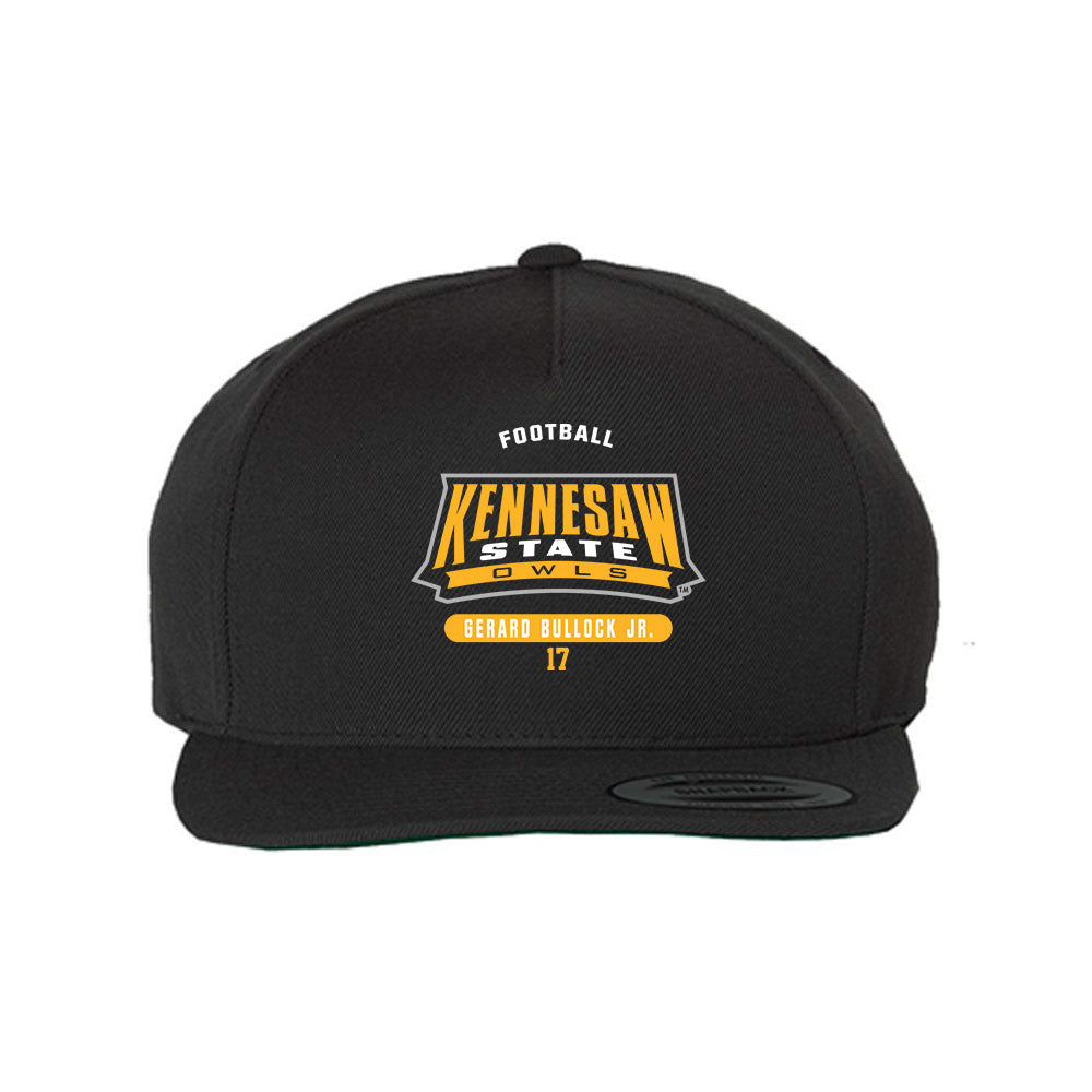 Kennesaw - NCAA Football : Gerard Bullock Jr. - Snapback Hat-0