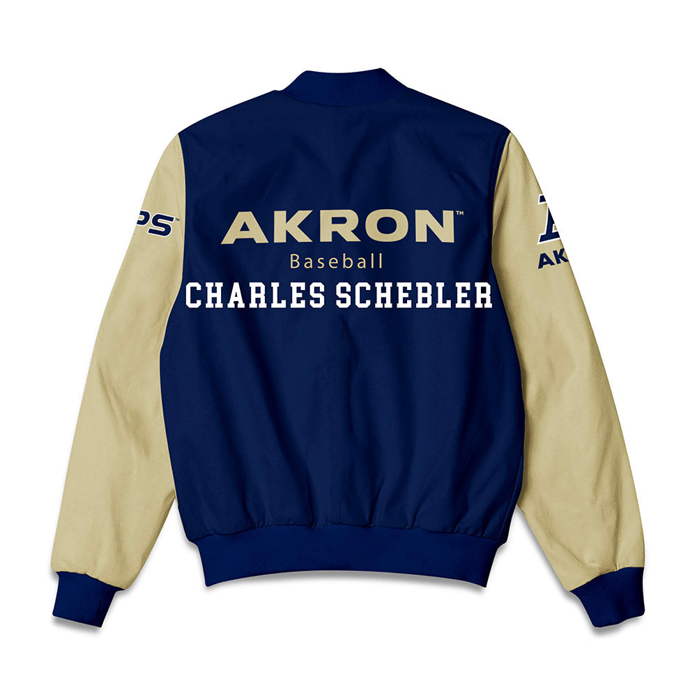 Akron - NCAA Baseball : Charles Schebler - Bomber Jacket-1