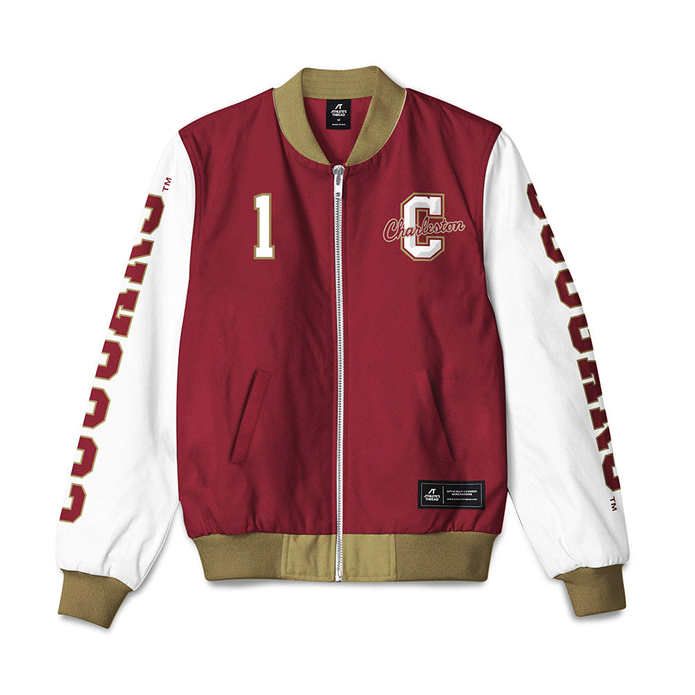 Charleston - NCAA Men's Basketball : Chadlyn Traylor - Bomber Jacket-0