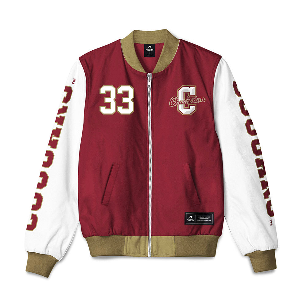Charleston - NCAA Beach Volleyball : Liz Curry - Bomber Jacket